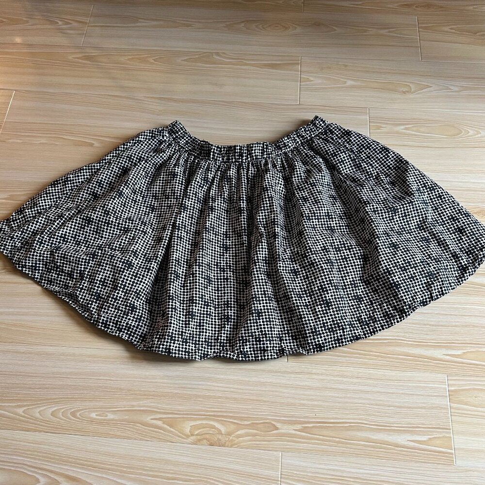 Kate Spade South America 100% Cotton Balloon Polka Dot skirt in black and white